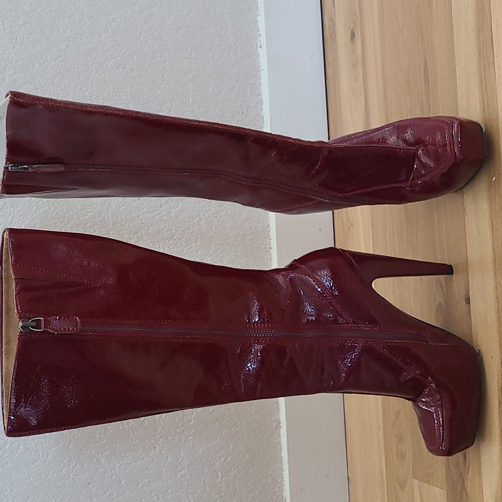 Hot Red Patent Boots!